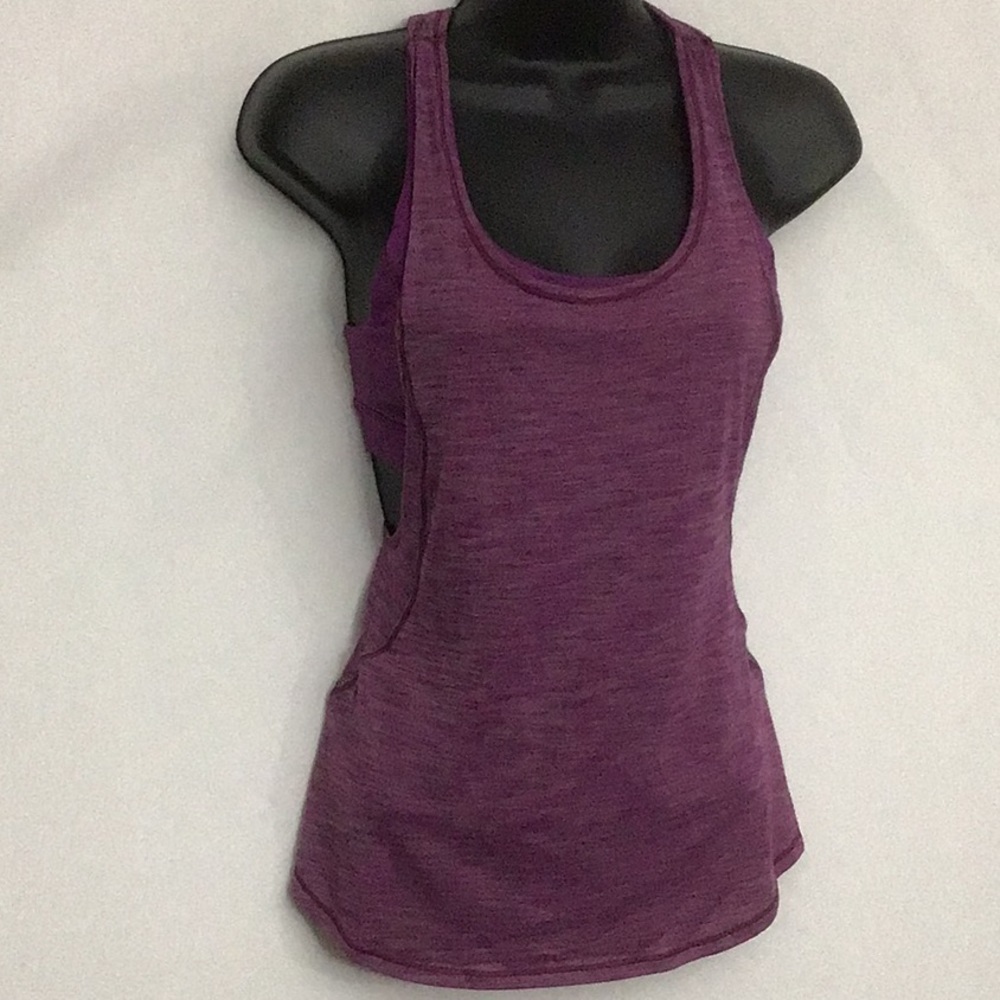 Lululemon On Track Tank Sz 2 Heathered Aurora EUC
